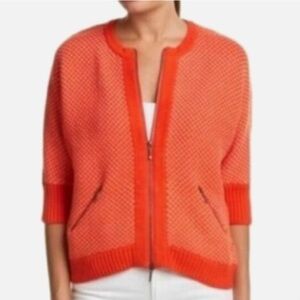 CAbi Cocoon Orange Knit Cardigan